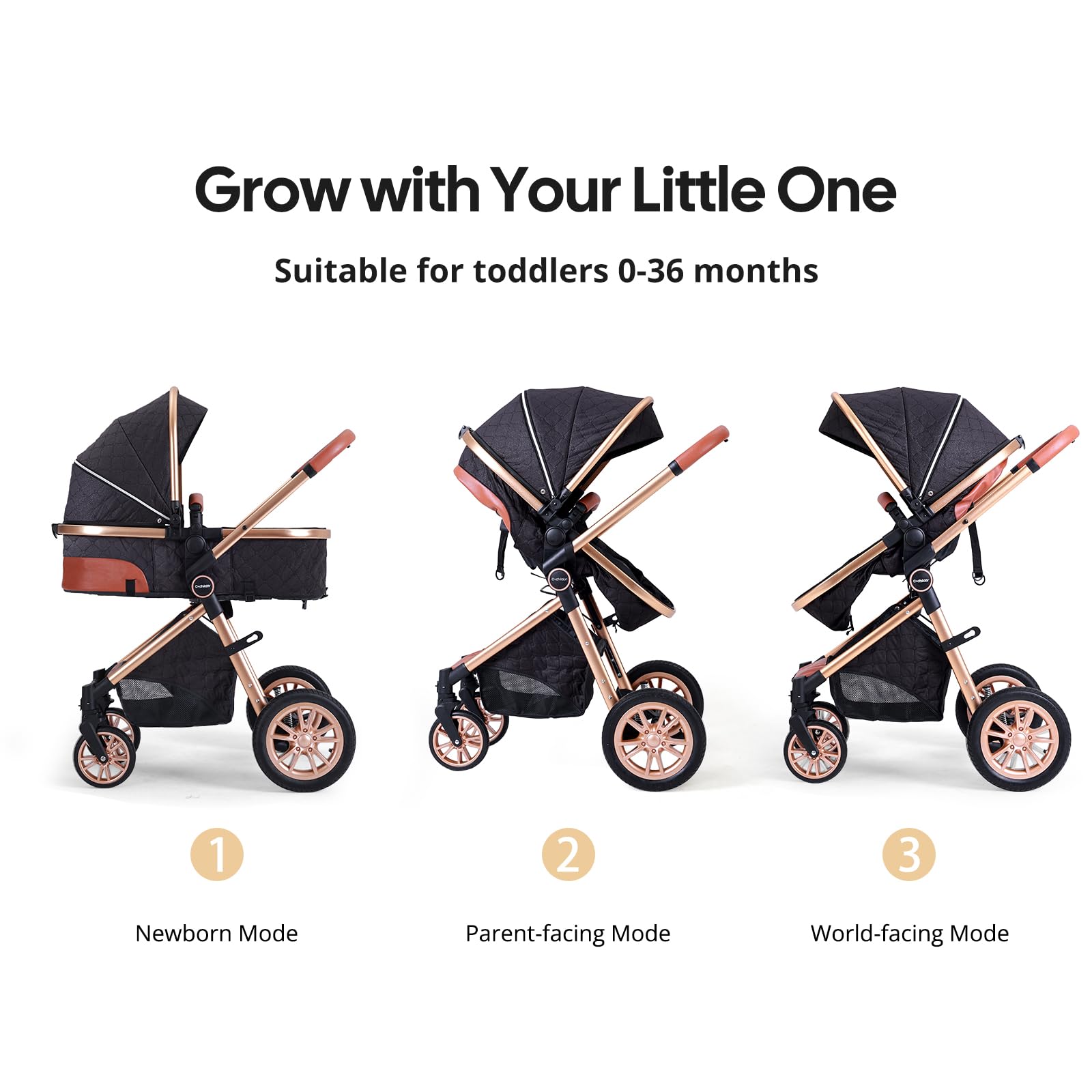 Amazon.com : Cochildor DuraFlex 2 in 1 Baby Stroller, Foldable